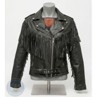 Жіноча шкіряна куртка з бахромою «Arctic Explorer»