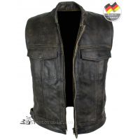 Байкерський шкіряний жилет Sons of Anarchy — Brown Cracker