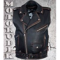 Байкерський шкіряний жилет Commando