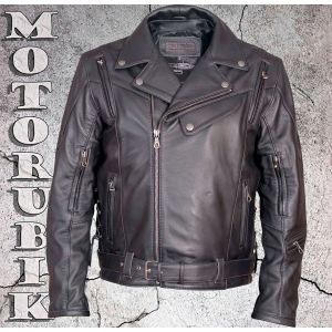 Шкіряна куртка Бродяга (чорна)