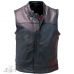 Байкерський шкіряний жилет "Сини Анархії" із цільню спинкою