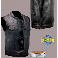 Байкерський шкіряний жилет "Сини Анархії" (з регулюванням об'єму)