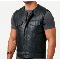Байкерський шкіряний жилет "WESTERN"