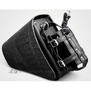 Шкіряна бокова сумка для Harley-Davidson (Sportster, Dyna, Softail) 